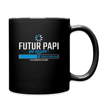 Annonce Future Papi cadeau de naissance - Mug uni - noir - Droite