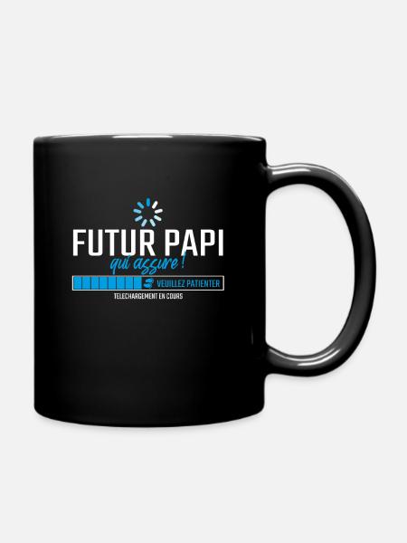 Annonce Future Papi cadeau de naissance - Mug uni - noir