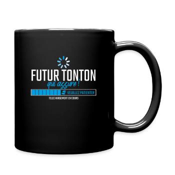 Annonce Future tonton cadeau naissance - Mug uni - noir - Droite