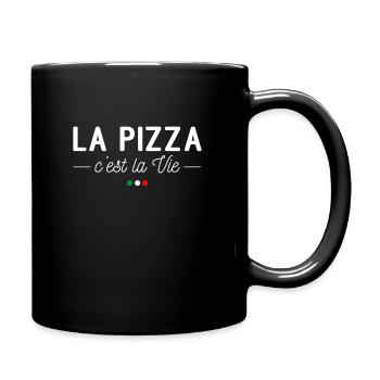 La Pizza, c'est la Vie ! - Mug uni - noir - Droite