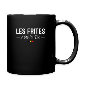 Les Frites, c'est la Vie ! - Mug uni - noir - Droite