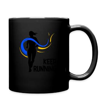 Courir le défi du marathon de 26,2 miles - Mug uni - noir - Droite