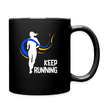 Courir le défi du marathon de 26,2 miles - Mug uni - noir - Droite