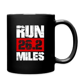 Courir le défi du marathon de 26,2 miles - Mug uni - noir - Droite