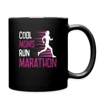 Laufen Sie 26,2 Meilen Marathon Herausforderung - Tasse einfarbig - Schwarz - Rechts