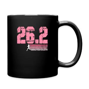Courir le défi du marathon de 26,2 miles - Mug uni - noir - Droite