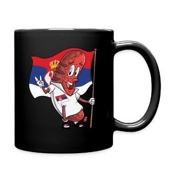 Bratwurst de porc serbe - Mug uni - noir - Droite