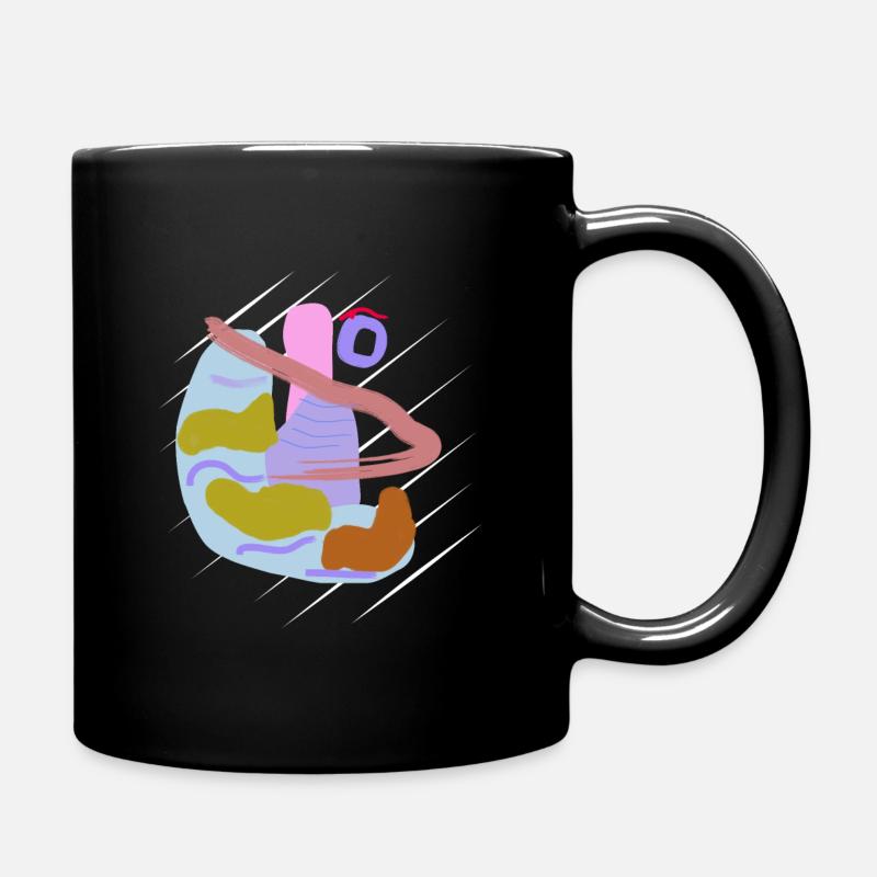 Brush vector abstract design with nose - Full Colour Mug - black