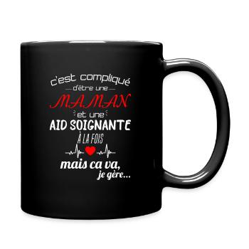 pas parfaite aide-soignante;cadeau aide soignante - Mug uni - noir - Droite