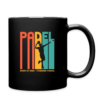 Padel. Né en 1969. Pour fans de padel - Mug uni - noir - Droite
