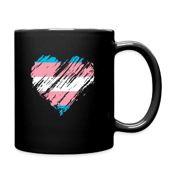 Pride LGBTQ Heart - Full Colour Mug - black - Right