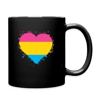 Pride LGBTQ Heart Pansexual - Full Colour Mug - black - Right