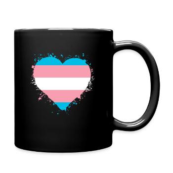 Pride LGBTQ Herz - Tasse einfarbig - Schwarz - Rechts