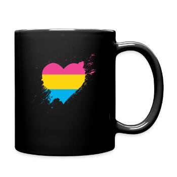 Pride LGBTQ Heart Pansexual - Full Colour Mug - black - Right