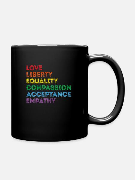 Stolz LGBTQ. Aussage - Tasse einfarbig - Schwarz