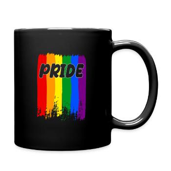 Stolz LGBTQ. Stellungnahme - Tasse einfarbig - Schwarz - Rechts