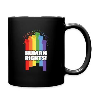 Proud LGBTQ. Human rights - Full Colour Mug - black - Right