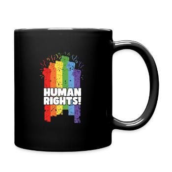 Proud LGBTQ. Human rights - Full Colour Mug - black - Right
