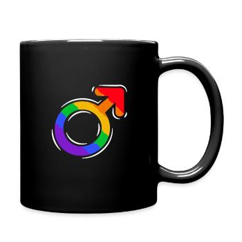 Stolz LGBTQ. Stellungnahme - Tasse einfarbig - Schwarz - Rechts