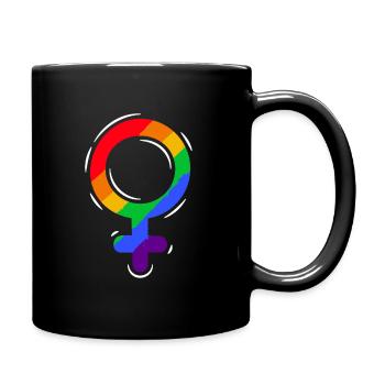 Stolz LGBTQ. Stellungnahme - Tasse einfarbig - Schwarz - Rechts