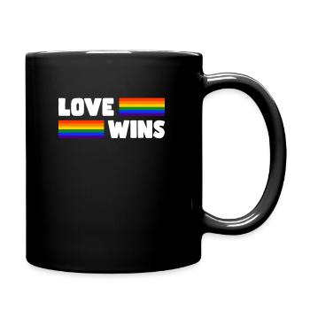 Stolz LGBTQ. Stellungnahme - Tasse einfarbig - Schwarz - Rechts