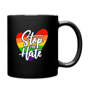 Stolz LGBTQ. Stellungnahme - Tasse einfarbig - Schwarz - Rechts