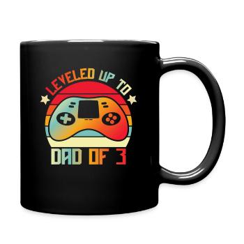 Le joueur de jeu Papa a atteint le niveau de papa de 3 enfants - Mug uni - noir - Droite