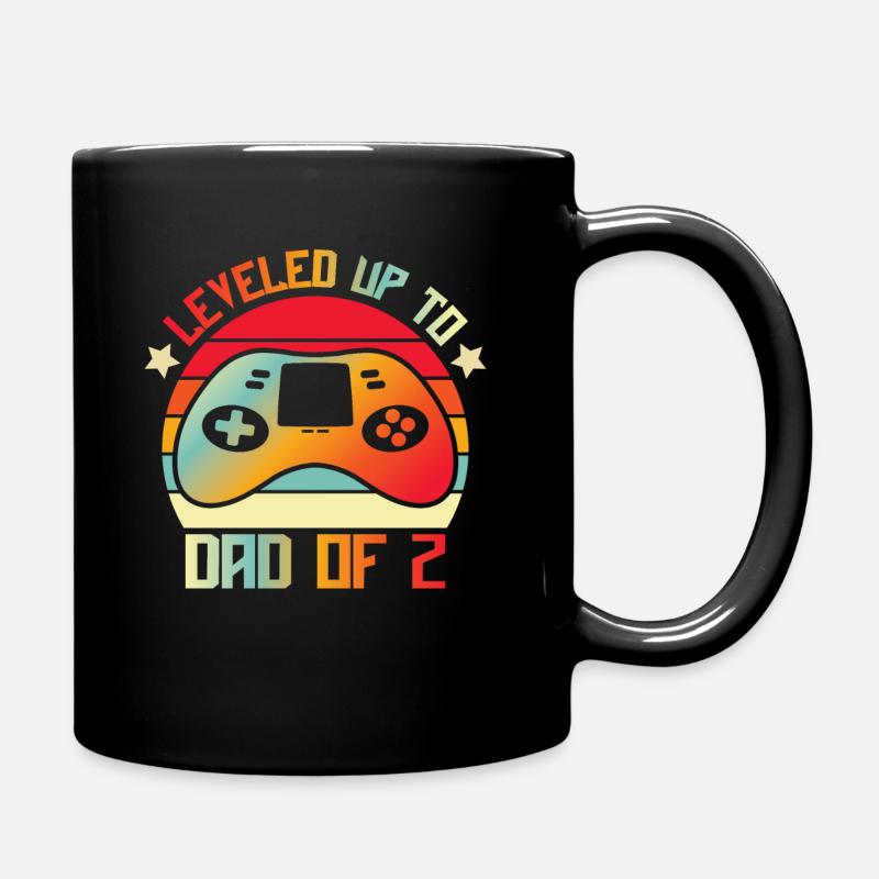 Le joueur de jeu Papa père a atteint le niveau de papa de 2 - Mug uni - noir
