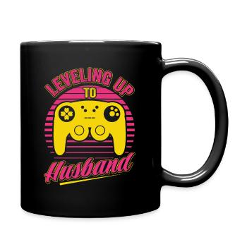 Gaming Gamer Husband Marriage Leveling Up To Husband - Full Colour Mug - black - Right