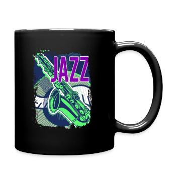 Jazz Music Improvisation Festival - Full Colour Mug - black - Right