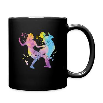Tanzen Swing 60s Boogie Woogie - Tasse einfarbig - Schwarz - Rechts