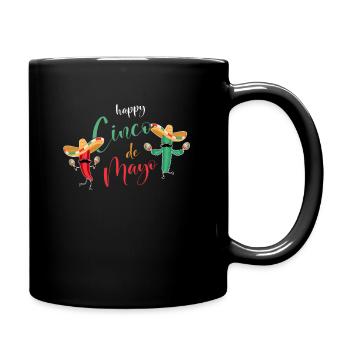 Funny costume for Cinco de Mayo in Mexico - Full Colour Mug - black - Right