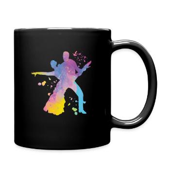 Danseur d’aquarelle de couple de danse latine - Mug uni - noir - Droite