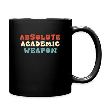 Students Absolute Academic Weapon - Full Colour Mug - black - Right