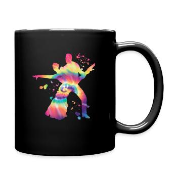 Danseur d’aquarelle de couple de danse latine - Mug uni - noir - Droite