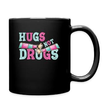 Des câlins au lieu de drogues - Mug uni - noir - Droite
