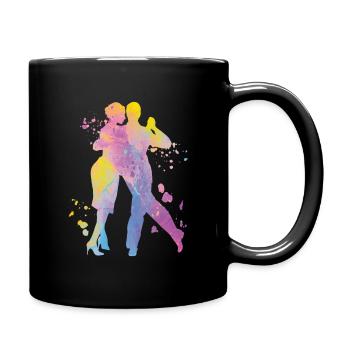 Argentine Tango Dancing Milonga Vals - Full Colour Mug - black - Right