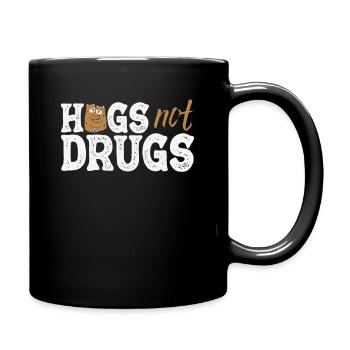 Des câlins au lieu de drogues - Mug uni - noir - Droite