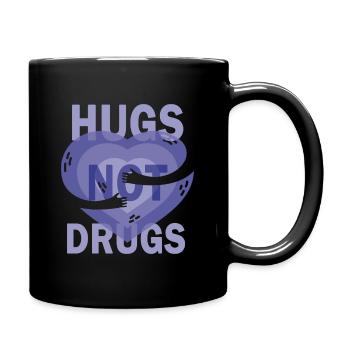 Des câlins au lieu de drogues - Mug uni - noir - Droite