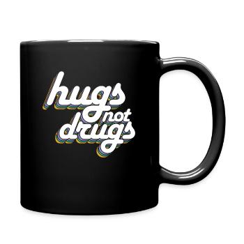 Des câlins au lieu de drogues - Mug uni - noir - Droite