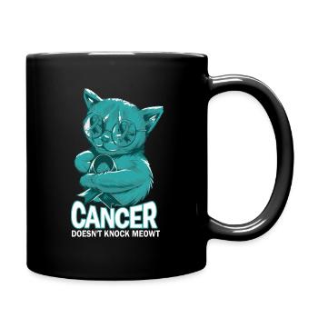 Cancer doesn't hit cervical cancer - Full Colour Mug - black - Right