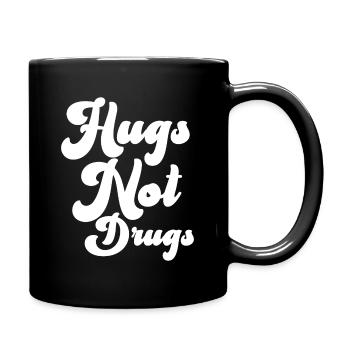 Des câlins au lieu de drogues - Mug uni - noir - Droite