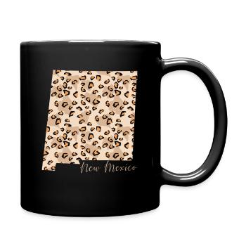 Carte imprimée léopard État du Nouveau-Mexique - Mug uni - noir - Droite
