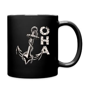 Oha Anker Norddeutsche Panikattacke - Tasse einfarbig - Schwarz - Rechts