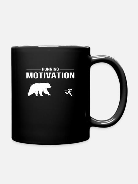 Running motivation - Course à pied Ours - Mug uni - noir