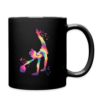 Gymnaste avec gymnastique rythmique de balle - Mug uni - noir - Droite