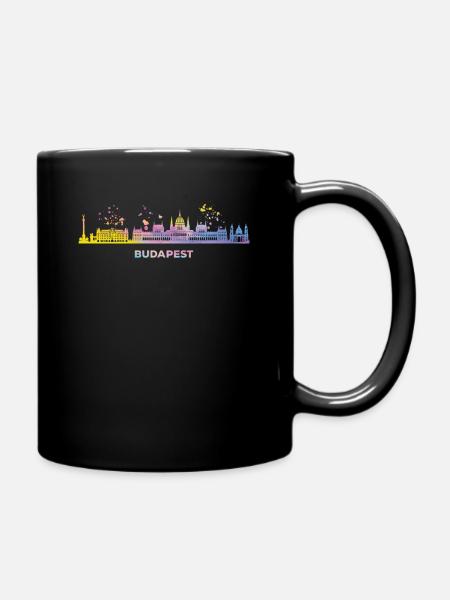 Budapester Skyline Budapest - Full Colour Mug - black