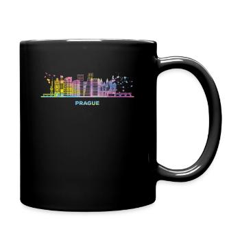 Praguer Skyline Stadtbild Prag - Tasse einfarbig - Schwarz - Rechts