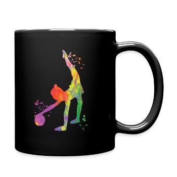 Gymnast with ball rhythmic gymnastics - Full Colour Mug - black - Right