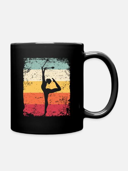Gymnast Legs Gymnastique Rythmique Rétro - Mug uni - noir